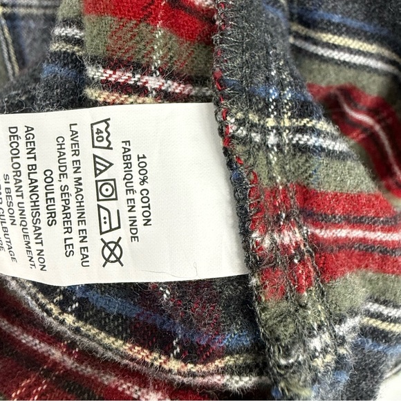 L.L. Bean Men’s Flannel Shirt Size Med‎ ID508169 Hooded Plaid Slightly Fitted - Picture 12 of 12